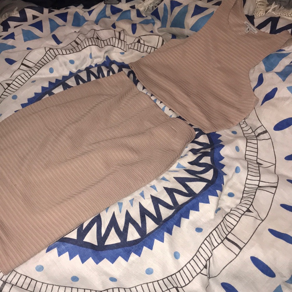 Charlotte Russe Two-Piece Nude Dress